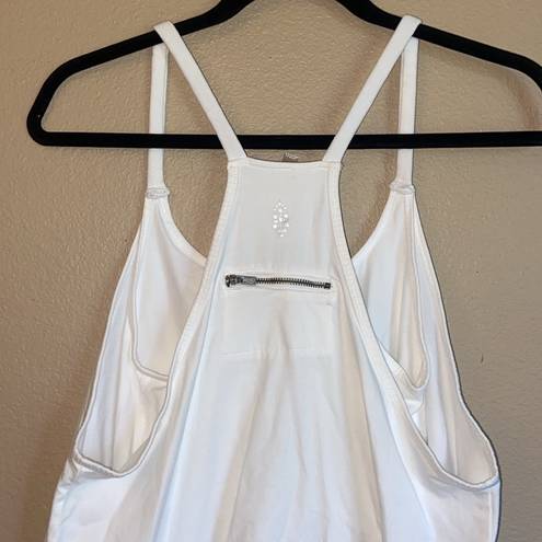 Free People NEW!  MOVEMENT Hot Shot Mini Dress WHITE Boho XS XSMALL Shorts Romper