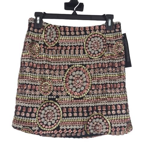 WYLDR  KEEP IT TOGETHER SEQUIN MULTI COLORED MINI SKIRT FESTIVAL WMNS SIZE MEDIUM