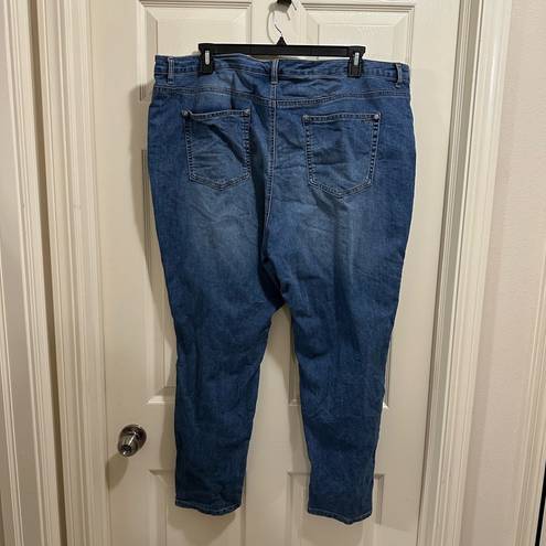 Ruff Hewn  skinny jeans blue distressed style size 24W average