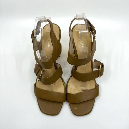 Kate Spade  Brown Leather Gold Heels Sandal 10 US