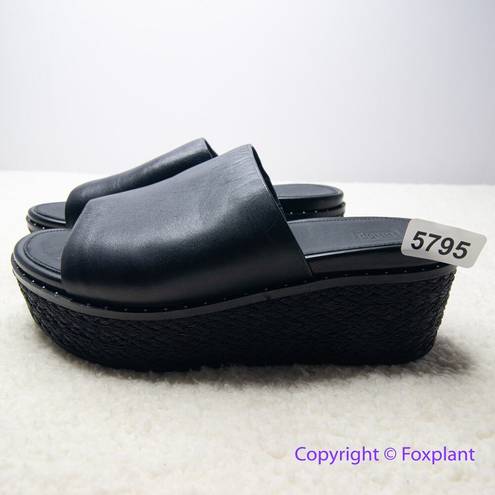 FitFlop New!  Women's Eloise Espadrille Wedge Sandals in black, size 9