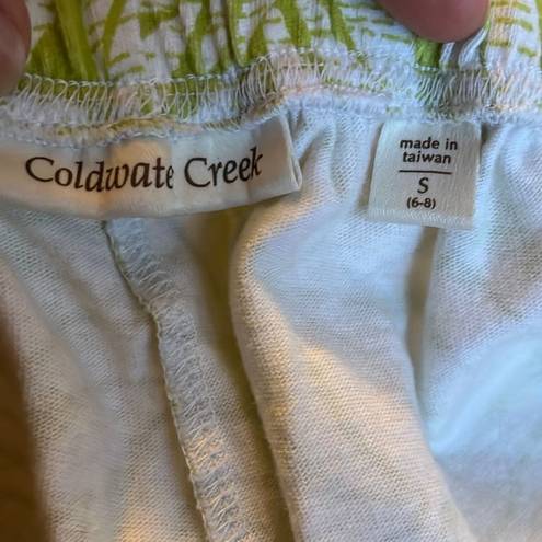 Coldwater Creek 1347- small green and white skort