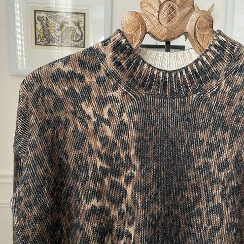 ALLSAINTS  Leopard Print Sweater $285 Oversized Mob Wife XS