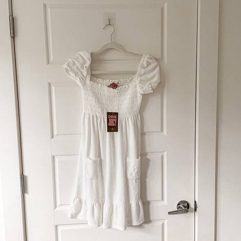 Juicy Couture NWT  White Terry Fashion Dress