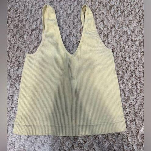 NIKIBIKI  crop top tank yellow one size