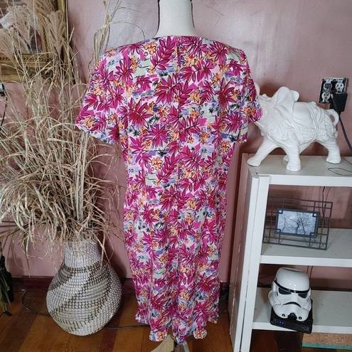 Kathie Lee Collection  Size 14 Vintage Polyester Floral Vacation Beach 80s Cruise