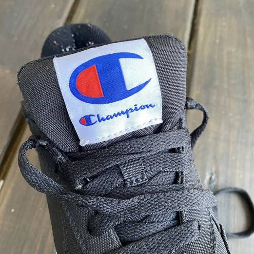 Champion  Super C Court Low Black Canvas Shoes Size US 5.5W 5.5 Wide Sneakers