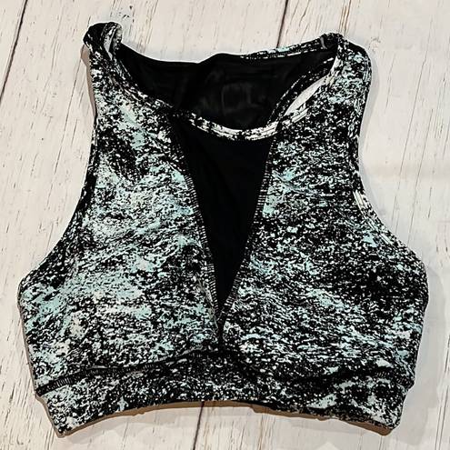 DKNY  white and black patterned sports bra