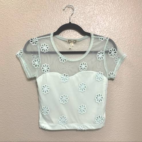 Kirra Daisy Mesh Crop Top