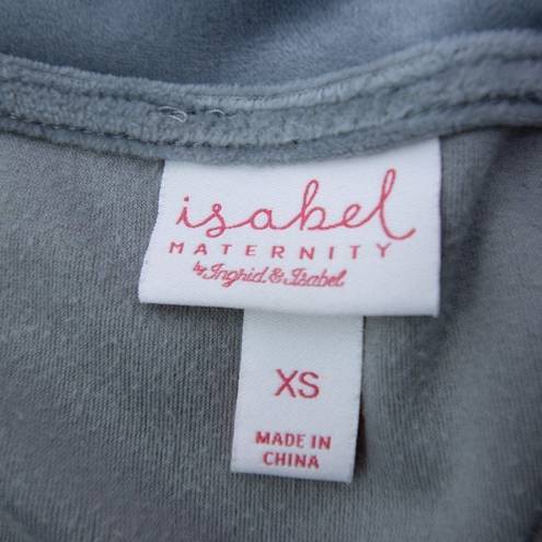 Isabel Maternity NEW  blue soft velvet top, size XS