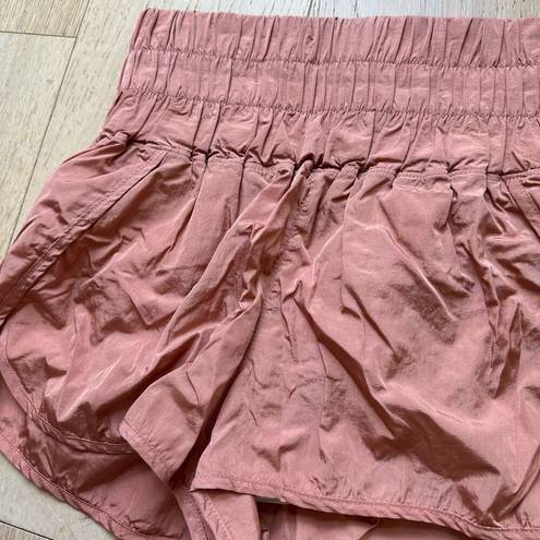 Free People  Movement Way Home High Rise Brushed Apricot Peach Size Small Shorts