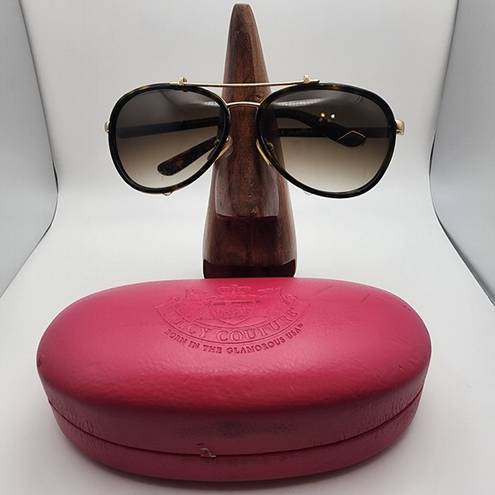 Juicy Couture  Tortoiseshell & Gold Aviator Sunglasses & Case