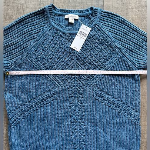 Coldwater Creek NWT knit detail tee size S