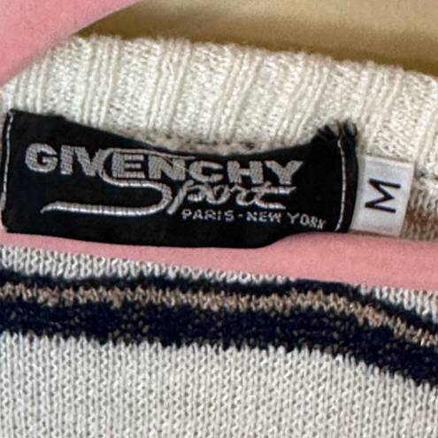 Givenchy Vintage  Sport Striped Sweater Size Medium