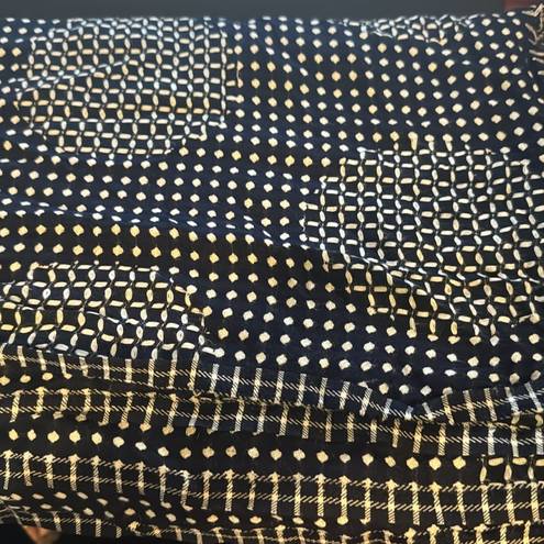 Edge Trenery Polka Dot Navy And White Fringe  Women’s Casual Soft Artsy Scarf