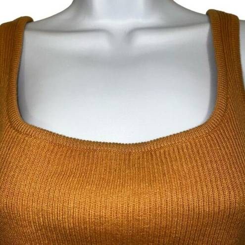 Sabo Skirt SABO  Caramel Color Cotton Ribbed Stretch Crop Top EUC Size Small