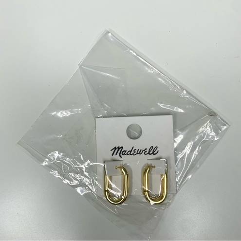 Madewell  Carabiner Medium Hoop Earrings Vintage Gold