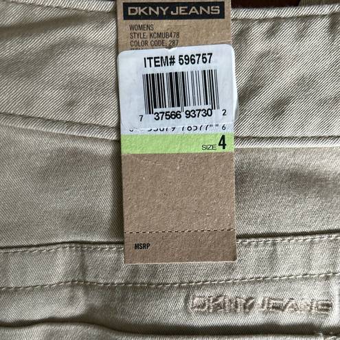 DKNY NEW  Womens Tan Stretch Capri Size 4