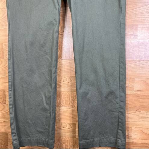 Krass&co Khakis &  Quality Apparel Flexible Waist Size 10 Army Green  w/Pockets