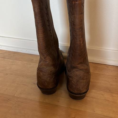 Justin Boots  Ladies Classic Western Bay Apache Cowhide Distressed Boots size 6