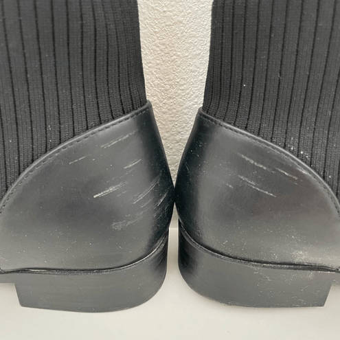 Journee Collection  Black Front Zip Bexlie Sock Bootie Women’s 9