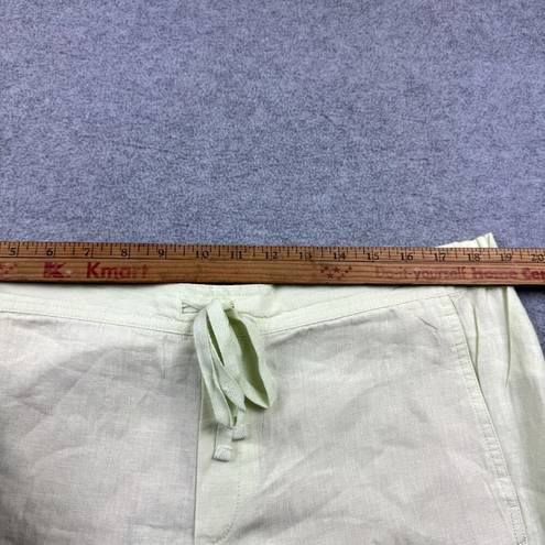 J.Jill  Pants Womens Size XL Light Green Linen Flowy Lagenlook Boho Preppy Beach