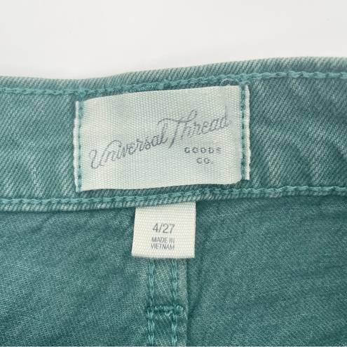 Universal Threads Universal Thread High Rise Vintage Bermuda Jean Shorts Green Teal Size 4/27