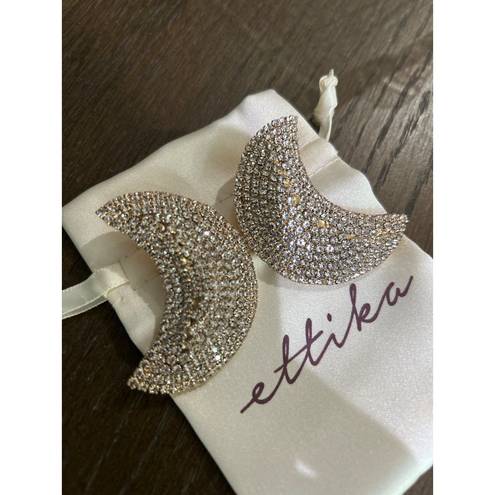 Ettika  Crescent Moon Earrings Gold Womens Size OS