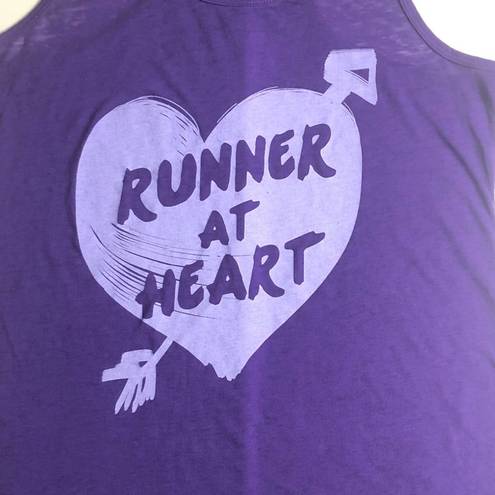 Chin Up Apparel CHIN UP Women's Purple Runner at Heart Racerback Tank Top