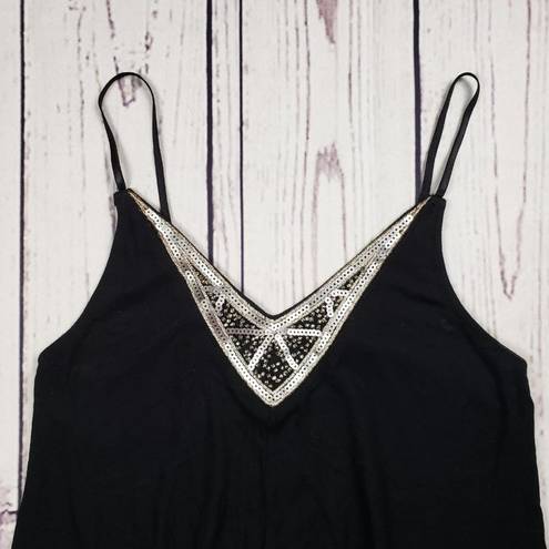 Candie's NWT  Black Embellished Cami Tank Top Women's Size XS