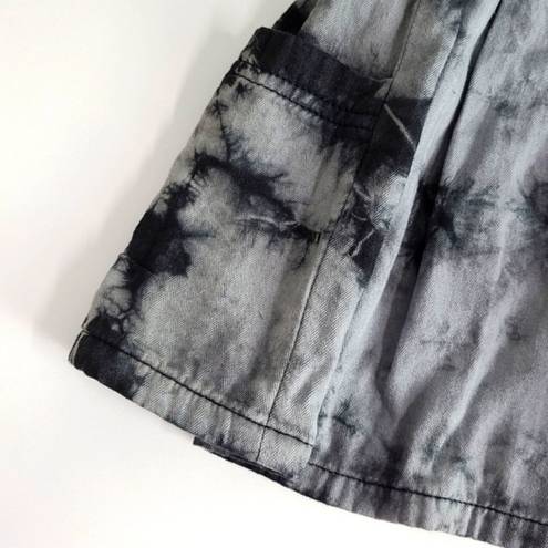 L'Agence  Tie Dye Pleated Mini Gray Skirt XS