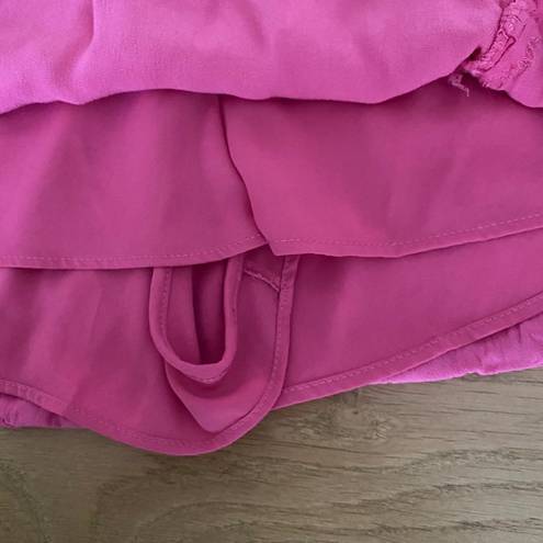 ZARA  Button Detail Skort in Bright Pink