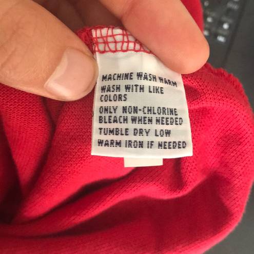 Polo  Ralph Lauren Red Mesh Button Up Long Sleeve