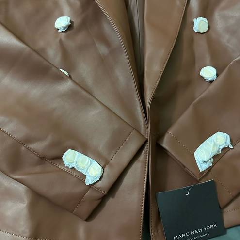 Marc New York  Leather blazer / chocolate / small NWT