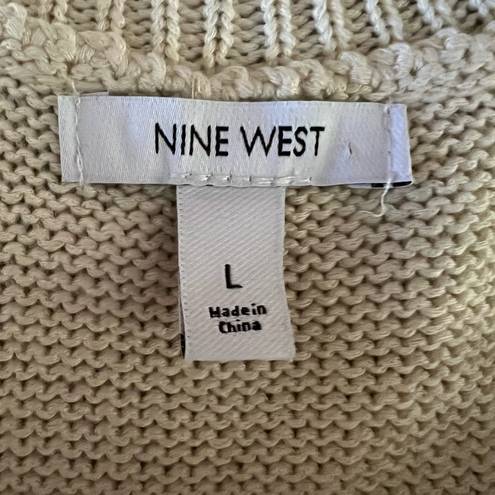 Nine West  - Halter Neck Sweater Tank - Size L in a cream color