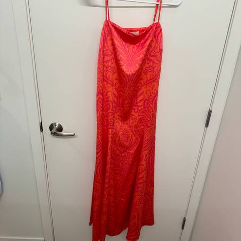 The Loft NWT Paradise Peach Floral Slip Dress 