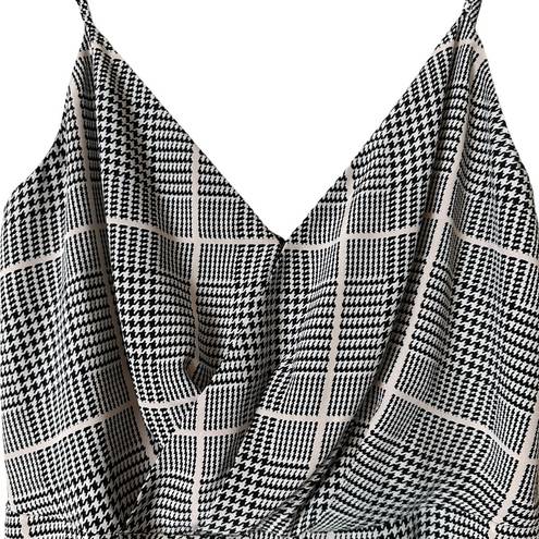 L'Agence L’AGENCE Chiara Top Silk Cami Blouse Black White Print 
Small