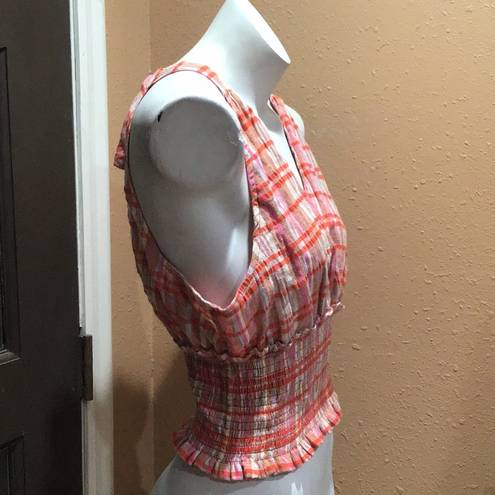 Pilcro  plaid sleeveless blouse nwt