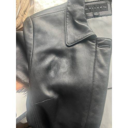 Gallery Super soft black leather  jacket Size S