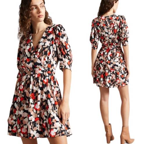 Ted Baker  Skiala Wrap Front Printed Mini Dress Size 8 NWT