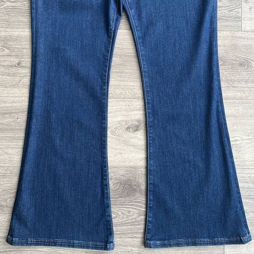 Banana Republic NEW  High Rise Flare Jeans Dark Blue Stretch Denim Plus Size 33