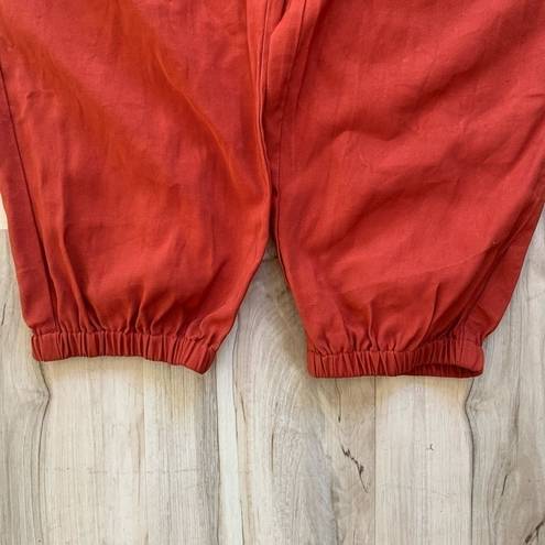 Elodie  rust orange button jogger pants