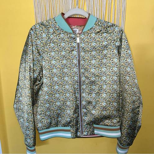 Scotch & Soda  Amsterdam Reversible Printed Lightweight Bomber Jacket Size Small