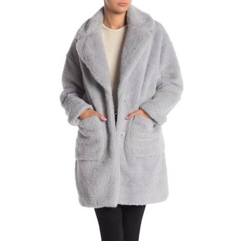 BCBGeneration BCBG Faux Fur Notch Collar Pocketed Coat