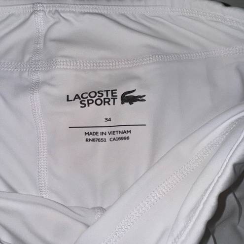 Lacoste Athletic Pleated White Tennis Mini Skirt Sport