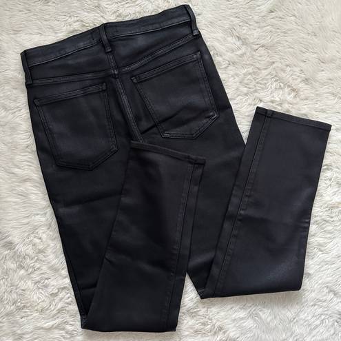 Madewell Jeans Stovepipe in True Black Wash: Coated Edition 29 NWT New