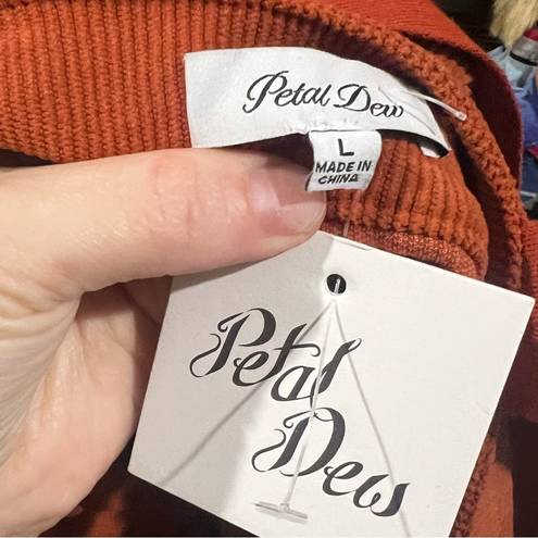 Petal  dew orange corduroy overalls