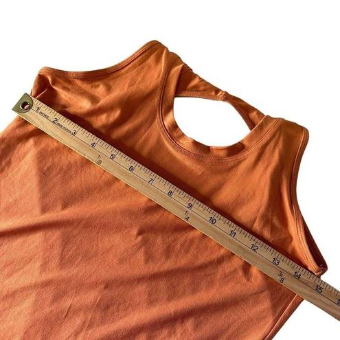 Gottex  Women's Racerback Tank Top Orange Open Back Athletic Sleeveless Size M