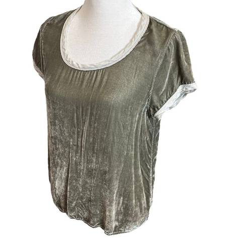 CP Shades  Velvet Elodie Silk Blend Tee Short Sleeves Green Women’s Size  XS