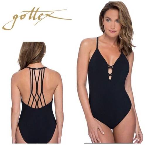 Gottex  black strappy one piece. NWT